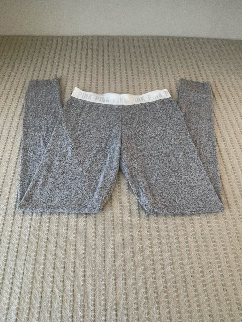 PINK Victoria's Secret Gray Stretch Leggings - Size: Small